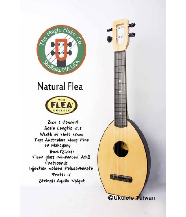 【台灣烏克麗麗 專門店】Flea 瘋狂跳蚤全面侵台! Natural Flea ukulele 23吋 美國原廠製造 (附琴袋+調音器+教材)